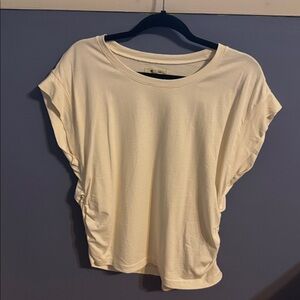 Madewell Ivory Side Cinch Muscle Tee